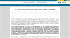 Desktop Screenshot of conselhodeconsumidores.aneel.gov.br