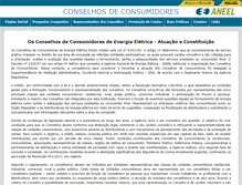 Tablet Screenshot of conselhodeconsumidores.aneel.gov.br